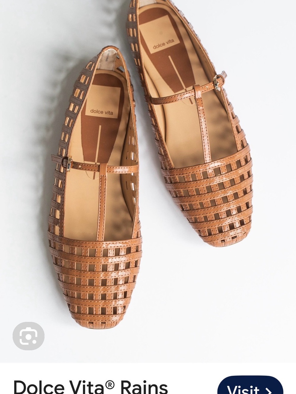 Dolce Vita Tan Colored Woven Mary Jane Flats